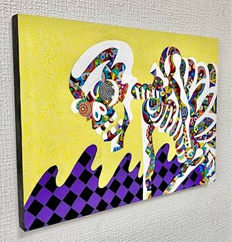 Amazon.co.jp: 原画 一点物 絵 絵画 動物画 肉筆画 アクリル画